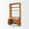 Mercana Belford 2-Door Open Light Brown Oak Wood Shelving Unit Open