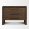 Mercana Belford 3-Drawer Dark Brown Oak Wood Closed Nightstand Front