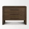 Mercana Belford 3-Drawer Dark Brown Oak Wood Closed Nightstand Front - Mercana Belford 3-Drawer Dark Brown Oak Wood Closed Nightstand Front