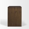 Mercana Belford 3-Drawer Dark Brown Oak Wood Closed Nightstand Side
