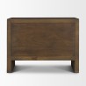 Mercana Belford 3-Drawer Dark Brown Oak Wood Closed Nightstand Back