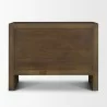 Mercana Belford 3-Drawer Dark Brown Oak Wood Closed Nightstand Back - Mercana Belford 3-Drawer Dark Brown Oak Wood Closed Nightstand Back