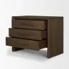 Mercana Belford 3-Drawer Dark Brown Oak Wood Closed Nightstand Open - Mercana Belford 3-Drawer Dark Brown Oak Wood Closed Nightstand Open