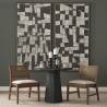 Mercana Reid Framed Brown Cane Cream Fabric Dining Chair Set of 2