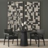 Mercana Reid Framed Black Cane Black Fabric Dining Armchair
