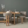 Mercana Soho Curved Open Back Gray Chenille Tripod Frame Dining Side Chair - Mercana Soho Curved Open Back Gray Chenille Tripod Frame Dining Side Chair