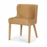 Mercana Nolan Slope Tan Leather Dining Chair - Mercana Nolan Slope Tan Leather Dining Chair