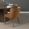 Mercana Nolan Slope Rust Chenille Dining Chair
