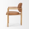 Mercana Carlisle Curved Back Tan Leather Tripod Frame Dining Armchair Other Side
