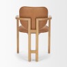 Mercana Carlisle Curved Back Tan Leather Tripod Frame Dining Armchair Back