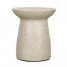 Mercana Mesa Round Stone Finish Pillar Accent Table 2