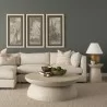 Mercana Mesa Round Stone Finish Pillar Accent Table - Mercana Mesa Round Stone Finish Pillar Accent Table