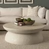 Mercana Mesa 48" Round Stone Finish Coffee Table Front - Mercana Mesa 48" Round Stone Finish Coffee Table Front
