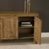 Mercana Notts Brown Wood 4-Door Closed Sideboard Open - Mercana Notts Brown Wood 4-Door Closed Sideboard Open