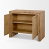 Mercana Notts Brown Wood 2-Door Accent Cabinet Open View