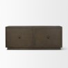 Mercana Cinder Distressed Dark Brown Wood Reeded 4-Door Closed Sideboard
