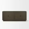 Mercana Cinder Distressed Dark Brown Wood Reeded 4-Door Closed Sideboard - Mercana Cinder Distressed Dark Brown Wood Reeded 4-Door Closed Sideboard