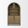 Mercana Sloan 47.5W x 80.5H Light Brown With Black Metal Frame Arched Cabinet Front - Mercana Sloan 47.5W x 80.5H Light Brown With Black Metal Frame Arched Cabinet Front