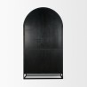 Mercana Sloan 47.5W x 80.5H Light Brown With Black Metal Frame Arched Cabinet Back