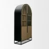 Mercana Sloan 47.5W x 80.5H Light Brown With Black Metal Frame Arched Cabinet Side - Mercana Sloan 47.5W x 80.5H Light Brown With Black Metal Frame Arched Cabinet Side