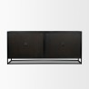 Mercana Sloan 80" Light Brown Wood With Black Metal Frame Sideboard Back