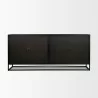 Mercana Sloan 80" Light Brown Wood With Black Metal Frame Sideboard Back - Mercana Sloan 80" Light Brown Wood With Black Metal Frame Sideboard Back