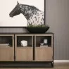 Mercana Sloan 80" Light Brown Wood With Black Metal Frame Sideboard - Mercana Sloan 80" Light Brown Wood With Black Metal Frame Sideboard