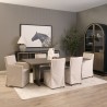 Mercana Sloan 80" Light Brown Wood With Black Metal Frame Sideboard Set View