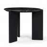 Mercana Rumer Black Wood With Black Marble Side Table Side View