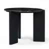 Mercana Rumer Black Wood With Black Marble Side Table Side View - Mercana Rumer Black Wood With Black Marble Side Table Side View