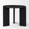 Mercana Rumer Black Wood With Black Marble Side Table