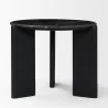 Mercana Rumer Black Wood With Black Marble Side Table - Mercana Rumer Black Wood With Black Marble Side Table