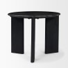 Mercana Rumer Black Wood With Black Marble Side Table Front