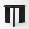 Mercana Rumer Black Wood With Black Marble Side Table Front - Mercana Rumer Black Wood With Black Marble Side Table Front
