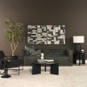 Mercana Rumer Black Wood With Black Marble Side Table Set