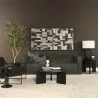Mercana Rumer Black Wood With Black Marble Side Table Set - Mercana Rumer Black Wood With Black Marble Side Table Set