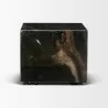 Mercana Quadra 20" Solid Cappuccino Marble Square Coffee Table Front - Mercana Quadra 20" Solid Cappuccino Marble Square Coffee Table Front