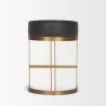 Mercana Hollyfield II Charcoal-Brown Leather Seat Gold Metal Base Counter Stool Back - Mercana Hollyfield II Charcoal-Brown Leather Seat Gold Metal Base Counter Stool Back
