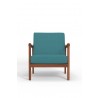 Alpine Furniture Zephyr Lounge Chair in Turquoise - Front Angle