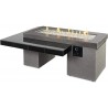 Outdoor Greatroom Company Uptown Black Fire Pit Table W/Midnight Mist Top Back View