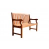 Modern Patio Outdoor 2-Seater Marley Bench - Side Angled