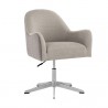 Sunpan Holland Office Chair - Zenith Taupe Grey / Taupe Sky - Front Side Angle