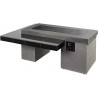 Outdoor Greatroom Company Uptown Black Fire Pit Table W/Midnight Mist Top Cover
