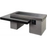 Outdoor Greatroom Company Uptown Black Fire Pit Table W/Midnight Mist Top - Covered
