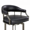 Pharaoh Swivel Mineral Finish and Black Faux Leather Bar Stool 05