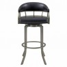Pharaoh Swivel Mineral Finish and Black Faux Leather Bar Stool 03