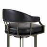 Pharaoh Swivel Mineral Finish and Black Faux Leather Bar Stool 004