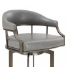 Pharaoh Swivel Mineral Finish and Gray Faux Leather Bar Stool 01