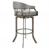 Pharaoh Swivel Mineral Finish and Gray Faux Leather Bar Stool 03