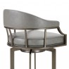 Pharaoh Swivel Mineral Finish and Gray Faux Leather Bar Stool 04